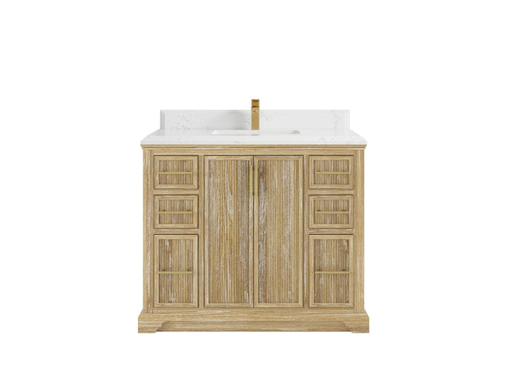 Alys Teak Wood 42 in. W x 22 in. D Single Sink Bathroom Vanity - photo 15
