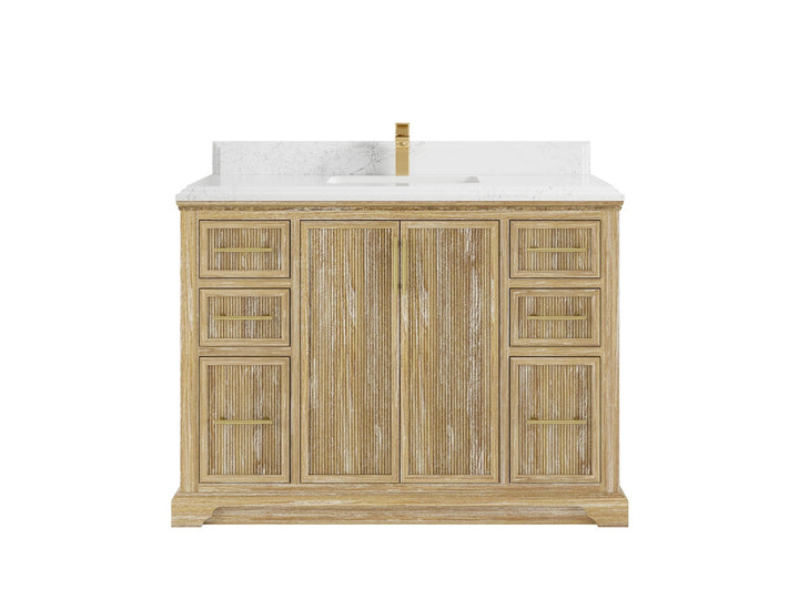Alys Teak Wood 48 in. W x 22 in. D Single Sink Bathroom Vanity - photo 15