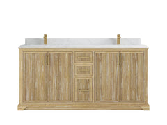 Alys Teak Wood 72 in. W x 22 in. D Double Sink Bathroom Vanity - photo 15
