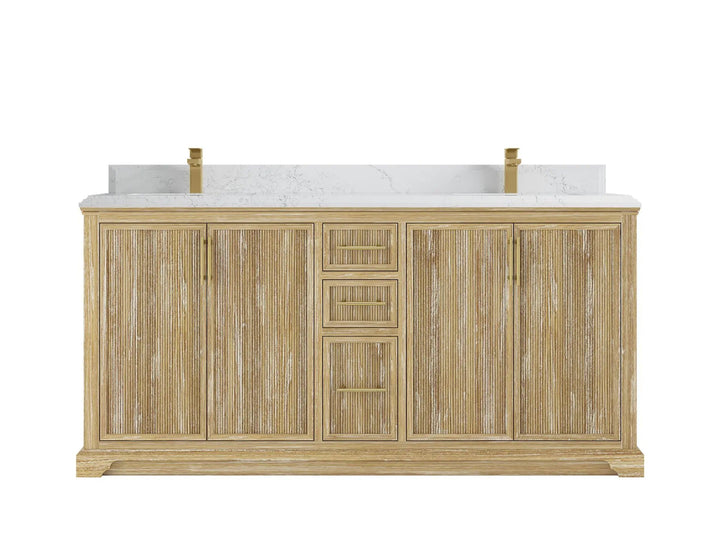 Alys Teak Wood 72 in. W x 22 in. D Double Sink Bathroom Vanity - photo 15