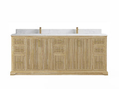 Alys Teak Wood 84 in. W x 22 in. D Double Sink Bathroom Vanity - photo 16