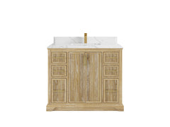 Alys Teak Wood 42 in. W x 22 in. D Single Sink Bathroom Vanity - photo 14