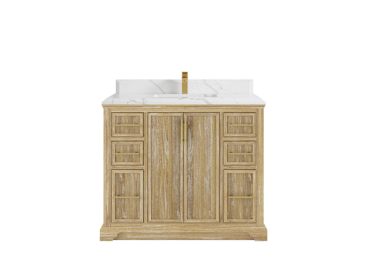 Alys Teak Wood 42 in. W x 22 in. D Single Sink Bathroom Vanity - photo 14