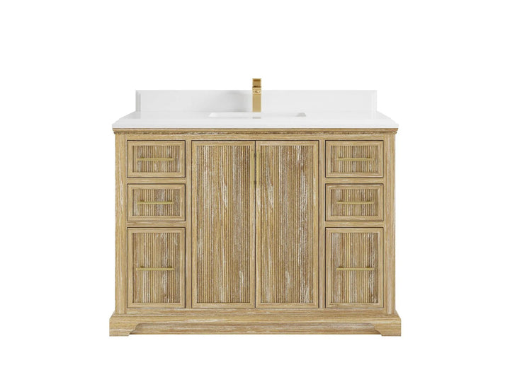 Alys Teak Wood 48 in. W x 22 in. D Single Sink Bathroom Vanity - photo 16