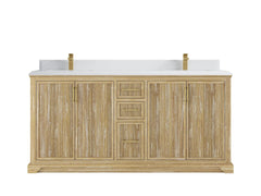 Alys Teak Wood 72 in. W x 22 in. D Double Sink Bathroom Vanity - photo 16