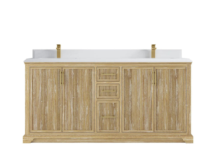 Alys Teak Wood 72 in. W x 22 in. D Double Sink Bathroom Vanity - photo 16