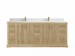 Alys Teak Wood 84 in. W x 22 in. D Double Sink Bathroom Vanity - photo 17