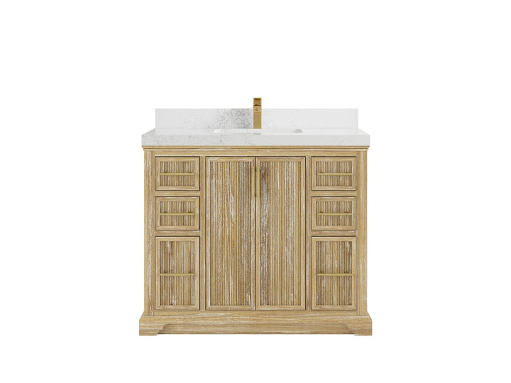 Alys Teak Wood 42 in. W x 22 in. D Single Sink Bathroom Vanity - photo 17