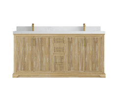Alys Teak Wood 72 in. W x 22 in. D Double Sink Bathroom Vanity - photo 17