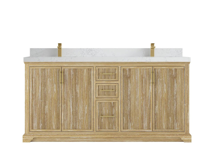 Alys Teak Wood 72 in. W x 22 in. D Double Sink Bathroom Vanity - photo 17