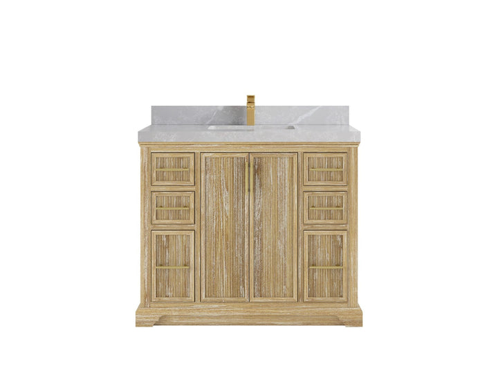 Alys Teak Wood 42 in. W x 22 in. D Single Sink Bathroom Vanity - photo 18