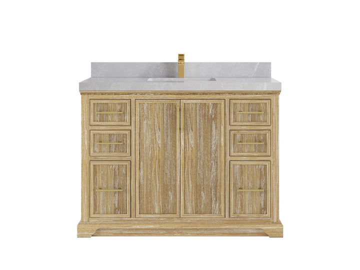 Alys Teak Wood 48 in. W x 22 in. D Single Sink Bathroom Vanity - photo 18