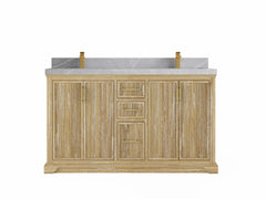 Alys Teak Wood 60 in. W x 22 in. D Double Sink Bathroom Vanity - photo 18
