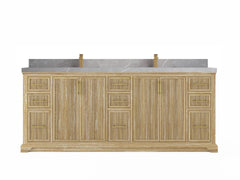 Alys Teak Wood 84 in. W x 22 in. D Double Sink Bathroom Vanity - photo 19