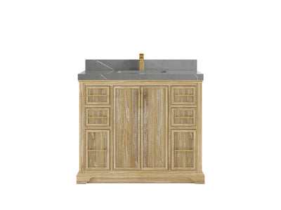 Alys Teak Wood 42 in. W x 22 in. D Single Sink Bathroom Vanity