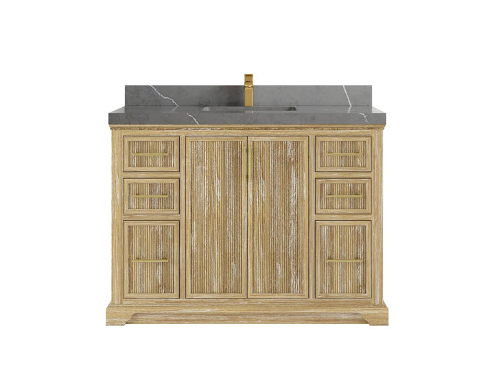 Alys Teak Wood 48 in. W x 22 in. D Single Sink Bathroom Vanity - photo 19