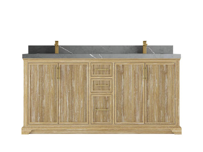 Alys Teak Wood 72 in. W x 22 in. D Double Sink Bathroom Vanity