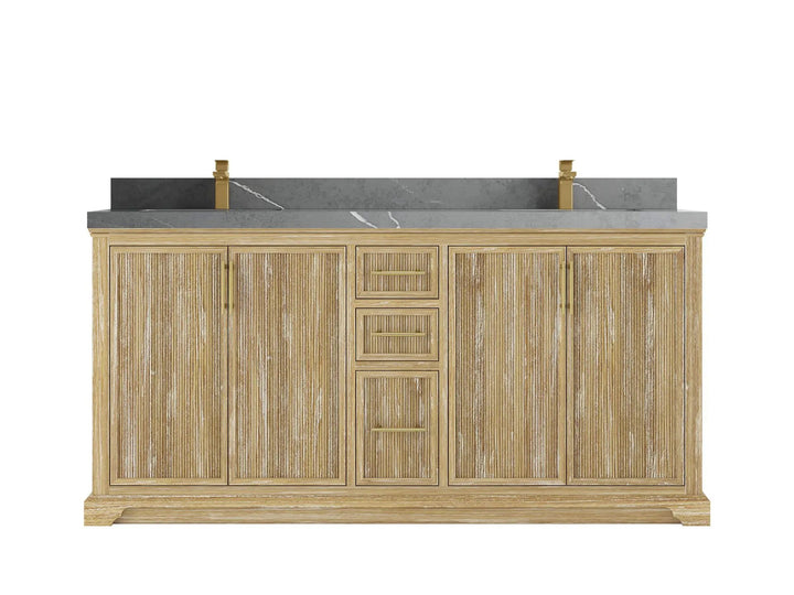 Alys Teak Wood 72 in. W x 22 in. D Double Sink Bathroom Vanity - photo 19