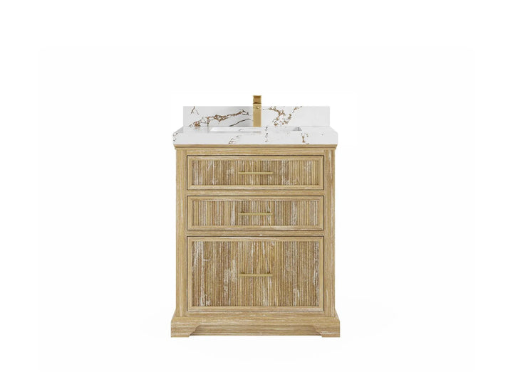 Alys Teak Wood 30 in. W x 22 in. D Single Sink Bathroom Vanity - photo 20