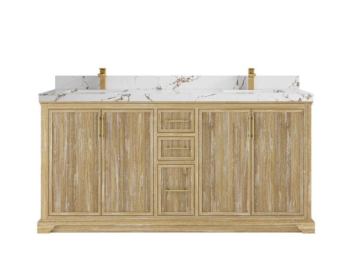 Alys Teak Wood 72 in. W x 22 in. D Double Sink Bathroom Vanity - photo 20