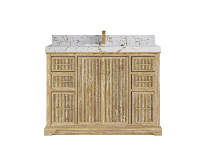 Alys Teak Wood 48 in. W x 22 in. D Single Sink Bathroom Vanity - photo 21