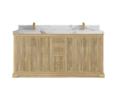 Alys Teak Wood 72 in. W x 22 in. D Double Sink Bathroom Vanity - photo 21