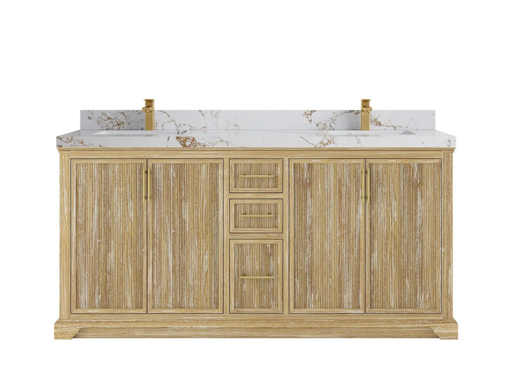 Alys Teak Wood 72 in. W x 22 in. D Double Sink Bathroom Vanity - photo 21