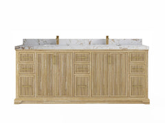 Alys Teak Wood 84 in. W x 22 in. D Double Sink Bathroom Vanity - photo 22