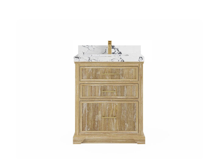 Alys Teak Wood 30 in. W x 22 in. D Single Sink Bathroom Vanity - photo 22