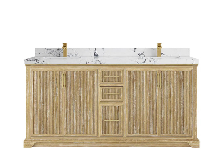 Alys Teak Wood 72 in. W x 22 in. D Double Sink Bathroom Vanity - photo 22