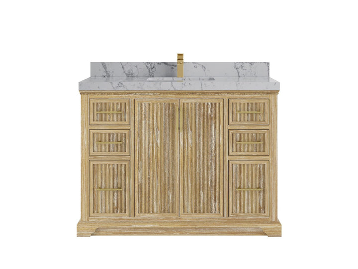 Alys Teak Wood 48 in. W x 22 in. D Single Sink Bathroom Vanity - photo 23