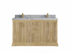 Alys Teak Wood 60 in. W x 22 in. D Double Sink Bathroom Vanity - photo 23