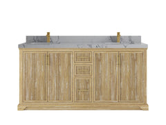 Alys Teak Wood 72 in. W x 22 in. D Double Sink Bathroom Vanity - photo 23