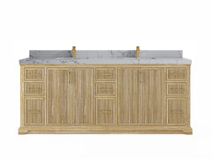 Alys Teak Wood 84 in. W x 22 in. D Double Sink Bathroom Vanity - photo 24