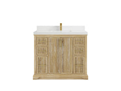 Alys Teak Wood 42 in. W x 22 in. D Single Sink Bathroom Vanity - photo 24