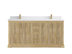Alys Teak Wood 72 in. W x 22 in. D Double Sink Bathroom Vanity - photo 24