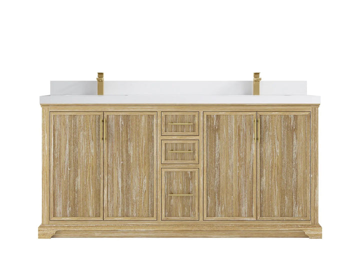 Alys Teak Wood 72 in. W x 22 in. D Double Sink Bathroom Vanity - photo 24