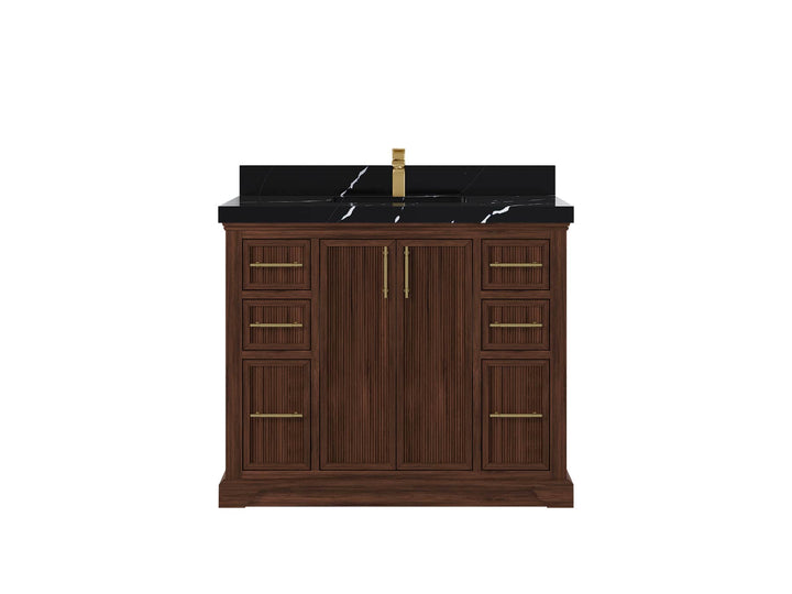 Alys Teak Wood 42 in. W x 22 in. D Single Sink Bathroom Vanity - photo 14