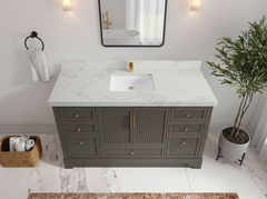 Alys 60 in. W x 22 in. D Single Sink Bathroom Vanity - photo 3