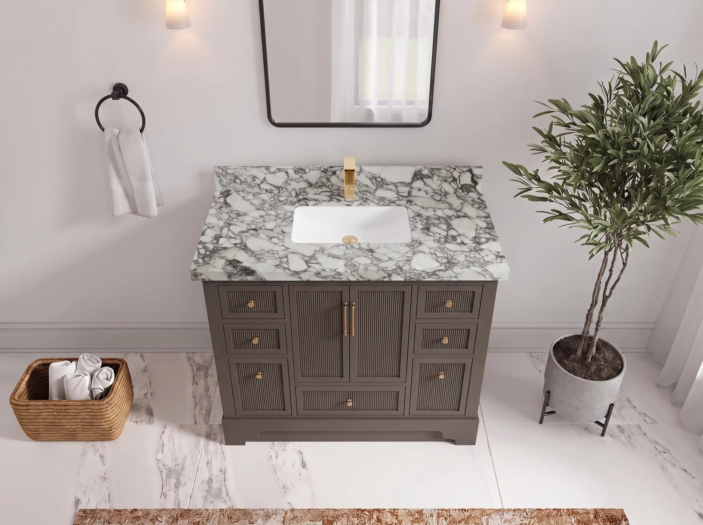 Alys 42 in. W x 22 in. D Single Sink Bathroom Vanity