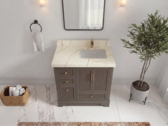 Alys 36 in. W x 22 in. D Right Offset Sink Bathroom Vanity - photo 5