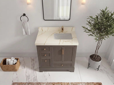 Alys 36 in. W x 22 in. D Right Offset Sink Bathroom Vanity