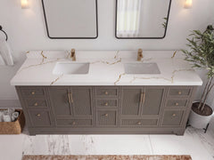 Alys 84 in. W x 22 in. D Double Sink Bathroom Vanity - photo 5