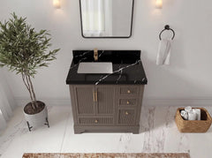 Alys 36 in. W x 22 in. D Left Offset Sink Bathroom Vanity - photo 17