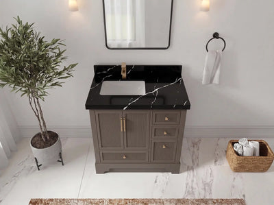 Alys 36 in. W x 22 in. D Left Offset Sink Bathroom Vanity