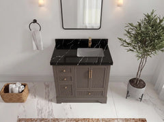 Alys 36 in. W x 22 in. D Right Offset Sink Bathroom Vanity - photo 16