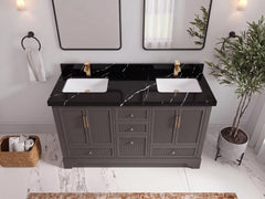 Alys 60 in. W x 22 in. D Double Sink Bathroom Vanity - photo 17