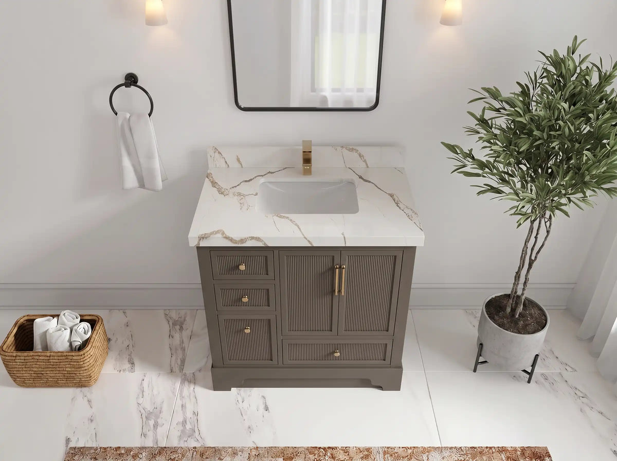 Alys 36 in. W x 22 in. D Center Sink Bathroom Vanity