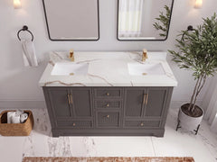 Alys 60 in. W x 22 in. D Double Sink Bathroom Vanity - photo 18