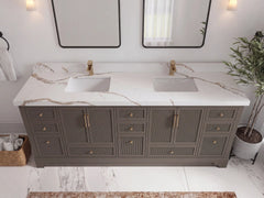 Alys 84 in. W x 22 in. D Double Sink Bathroom Vanity - photo 11